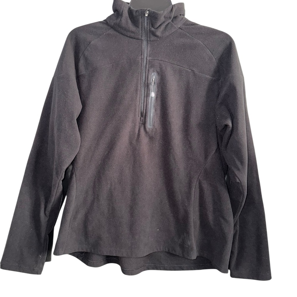Eddie Bauer First Ascent Black Quarter-Zip Pullover Size Petite XL